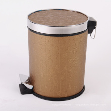 Chinois Personnages Design Golden Color Trash Bin (A12-1901K)